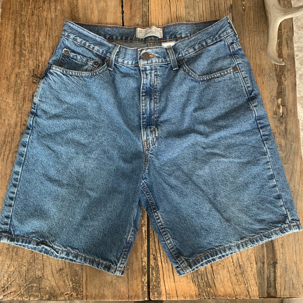 Signature by Levi Strauss Mid Wash Blue Jean Shorts